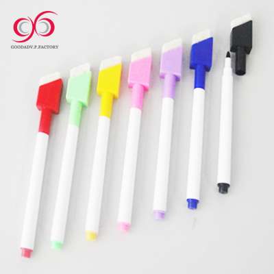 Non-Toxic cheap mini magnetic custom white board dry wipe  plastic skin color dry erase marker pen with brush