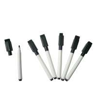 High quality 11*1cm black ink whiteboard marker pen with Hair brush