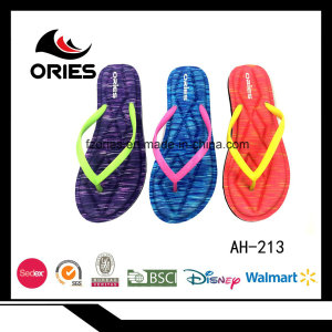 PVC Upper Pressing Fabric Insole TPR Outsole Child′s EVA Flip Flop